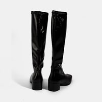 Kadın Siyah Kalın Topuklu Stretch Çizme