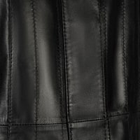 Kadın Siyah Kapüşonlu Deri Mont