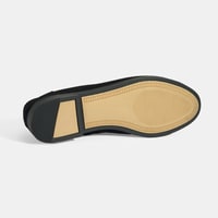 Kadın Siyah Kilit Aksesuarlı Slip-On Süet Loafer