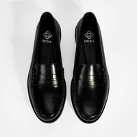 Kadın Siyah Klasik Deri Loafer