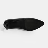 Kadın Siyah Klasik Topuklu Deri Ayakkabı