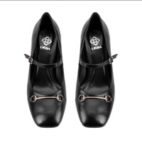 Kadın Siyah Klasik Topuklu Deri Ayakkabı