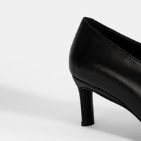 Kadın Siyah Klasik Topuklu Deri Ayakkabı