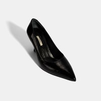 Kadın Siyah Kroko Baskılı Deri Stiletto