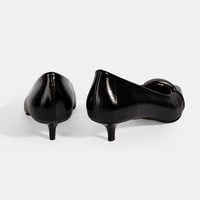 Kadın Siyah Kroko Baskılı Deri Topuklu Ayakkabı