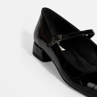 Kadın Siyah Kroko Baskılı Mary Jane Günlük Ayakkabı