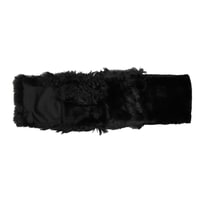 Kadın Siyah Kürk Şal Yaka