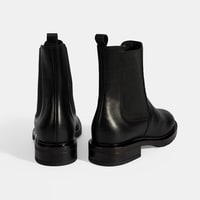 Kadın Siyah Lastikli Deri Chelsea Bot