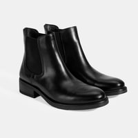 Kadın Siyah Lastikli Deri Chelsea Bot