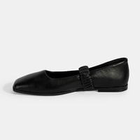 Kadın Siyah Mary Jane Deri Babet