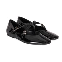 Kadın Siyah Mary Jane Deri Günlük Ayakkabı