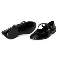 Kadın Siyah Mary Jane Deri Günlük Ayakkabı