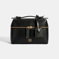 Kadın Siyah Mini Deri El Çantası