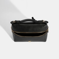 Kadın Siyah Mini Deri El Çantası