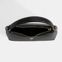 Kadın Siyah Omuz Askılı Mini Deri El Çantası