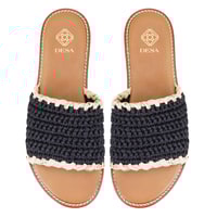 Kadın Siyah Örgülü Terlik