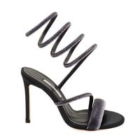 Kadın Siyah Parlak Taş Detaylı Abiye Topuklu Ayakkabı