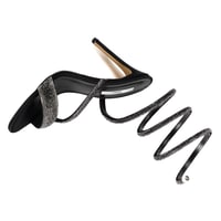 Kadın Siyah Parlak Taş Detaylı Abiye Topuklu Ayakkabı