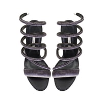 Kadın Siyah Parlak Taş Detaylı Abiye Topuklu Ayakkabı