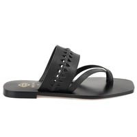 Kadın Siyah Parmak Arası Deri Terlik