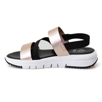 Kadın Siyah Platform Tabanlı Deri Sandalet