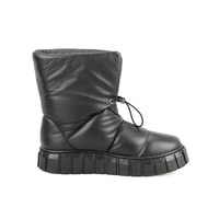 Kadın Siyah Puffer Deri Bot