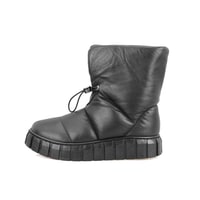 Kadın Siyah Puffer Deri Bot