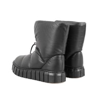 Kadın Siyah Puffer Deri Bot