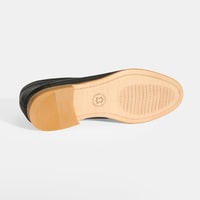 Kadın Siyah Püskül Detaylı Deri Loafer