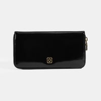 Kadın Siyah Rugan Deri Cüzdan