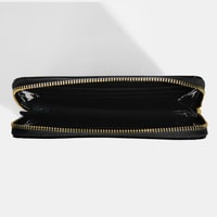 Kadın Siyah Rugan Deri Cüzdan