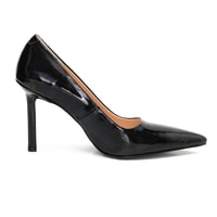 Kadın Siyah Rugan Deri Stiletto