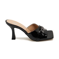 Kadın Siyah Rugan Terlik