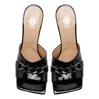 Kadın Siyah Rugan Terlik