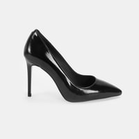 Kadın Siyah Rugan Topuklu Klasik Ayakkabı