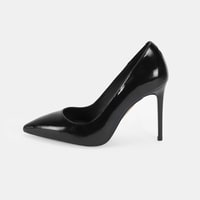 Kadın Siyah Rugan Topuklu Klasik Ayakkabı