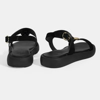 Kadın Siyah Süet Gold Aksesuarlı Sandalet