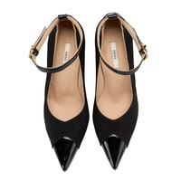 Kadın Siyah Süet Topuklu Abiye Ayakkabı