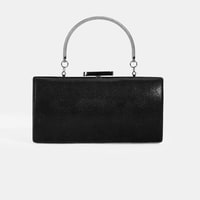 Kadın Siyah Taş Detaylı Gece El Çantası