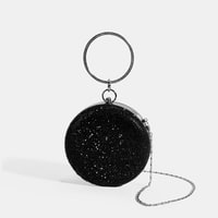 Kadın Siyah Taş Detaylı Gece El Çantası