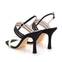 Kadın Siyah Taşlı Saten Abiye Ayakkabı