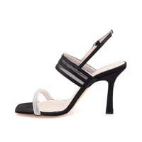 Kadın Siyah Taşlı Saten Abiye Ayakkabı