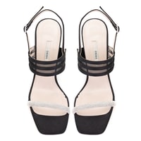 Kadın Siyah Taşlı Saten Abiye Ayakkabı