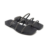 Kadın Siyah Taşlı Terlik