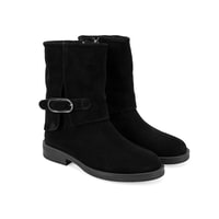 Kadın Siyah Toka Aksesuarlı Bot