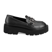 Kadın Siyah Toka Detaylı Loafer