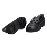 Kadın Siyah Toka Detaylı Loafer