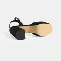 Kadın Siyah Toka Detaylı Topuklu Sandalet