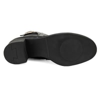 Kadın Siyah Topuklu Deri Bot