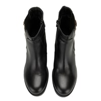 Kadın Siyah Topuklu Deri Bot